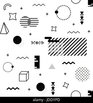 Memphis-Hintergrund. Abstrakte Muster Mode 80-90er Jahre. Stock Vektor