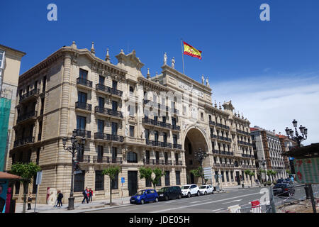 Hauptsitz der Banco Santander in Santander in Nordspanien Stockfoto