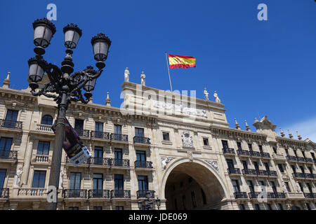 Hauptsitz der Banco Santander in Santander in Nordspanien Stockfoto
