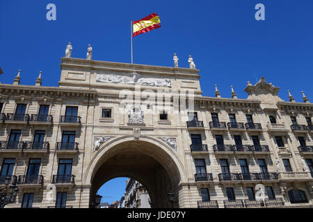Hauptsitz der Banco Santander in Santander in Nordspanien Stockfoto