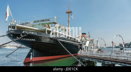 Hikawa Maru ist ein japanischer Ozeandampfer, der Yokohama Dock ist Unternehmen für NYK Line im Jahr 1929 gebaut Stockfoto