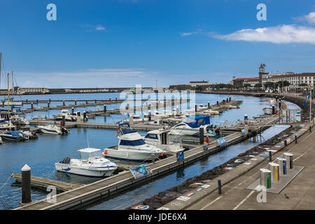 Ponta Delgada auf der Insel Sao Miguel ist die Hauptstadt der Inselgruppe der Azoren. Stockfoto