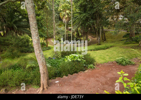 Antonio Borges Botanischer Garten in Ponta Delgada. Ponta Delgada auf der Insel Sao Miguel ist die Hauptstadt der Azoren. Stockfoto