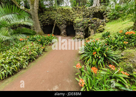 Antonio Borges Botanischer Garten in Ponta Delgada. Ponta Delgada auf der Insel Sao Miguel ist die Hauptstadt der Azoren. Stockfoto