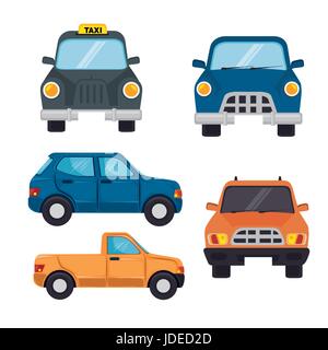Bunte Autos set Stock Vektor