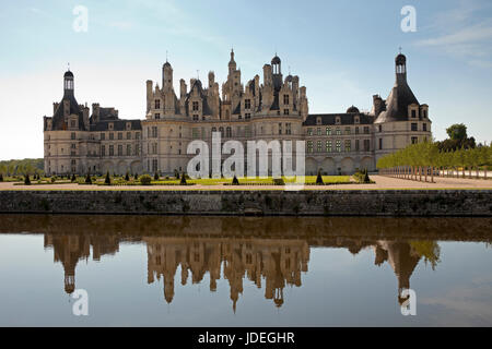 Königlichen Château de Chambord in Chambord, Loir-et-Cher, Frankreich, Europa Stockfoto