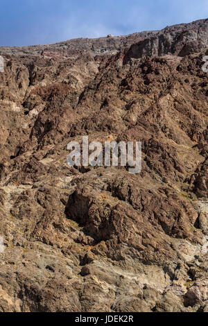 Meeresspiegel Zeichen, Badwater Basin, Death Valley Nationalpark, Death Valley, Kalifornien Stockfoto