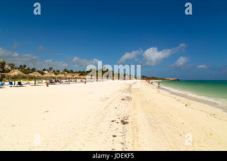 Aussicht auf den Strand in Coco, Cayo Coco, Kuba Stockfoto