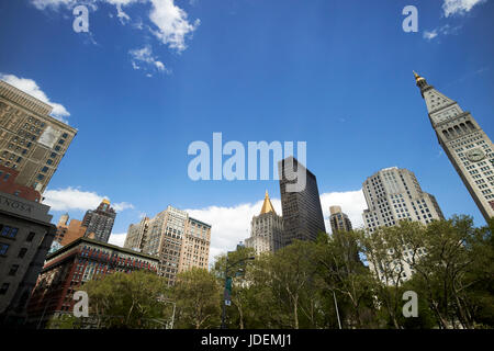 Gebäude in Madison Square park New York City USA Stockfoto