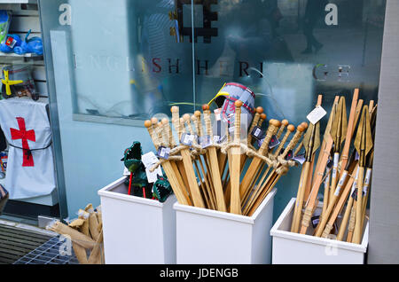 Souvenir-Shop in Cliffords Turm in York. Stockfoto