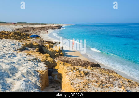 Mari Ermi Strand in Oristano, Sardinien, Italien Stockfoto