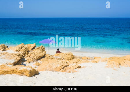 Mari Ermi Strand in Oristano, Sardinien, Italien Stockfoto