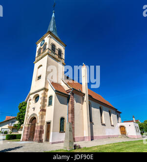 St. Peter und Paul Kirche in Plobsheim - Elsass, Frankreich Stockfoto