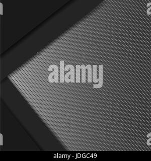 Abstract vector Faser carbon in schwarz hintergrund Stockfoto