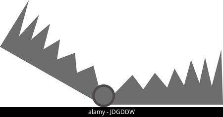 Falle-Symbol. Vektor-Illustration isoliert auf weißem Hintergrund. Stock Vektor