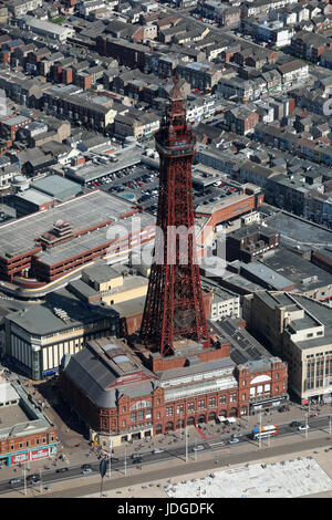 Luftaufnahme der Blackpool Tower & Ballroom, UK Stockfoto