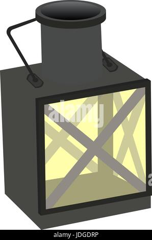 Vintage camping alte Lampe zum Wandern. Vektor-illustration Stock Vektor