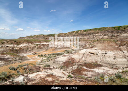 Midland Provincial Park in der Nähe von Drumheller, in Alberta, Kanada. Der Park hat eine Self-guided Trail für die Erkundung der Landschaft der Badlands. Stockfoto