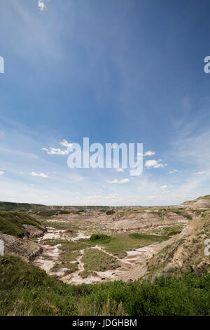 Midland Provincial Park in der Nähe von Drumheller, in Alberta, Kanada. Der Park hat eine Self-guided Trail für die Erkundung der Landschaft der Badlands. Stockfoto