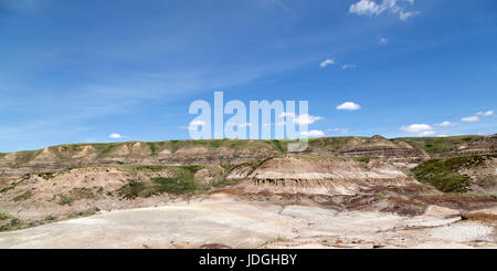 Midland Provincial Park in der Nähe von Drumheller, in Alberta, Kanada. Der Park hat eine Self-guided Trail für die Erkundung der Landschaft der Badlands. Stockfoto