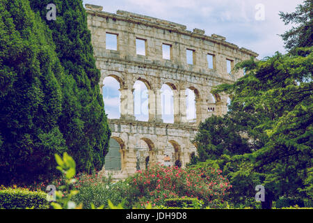 Pula Altstadt, Kroatien. 2016 Stockfoto