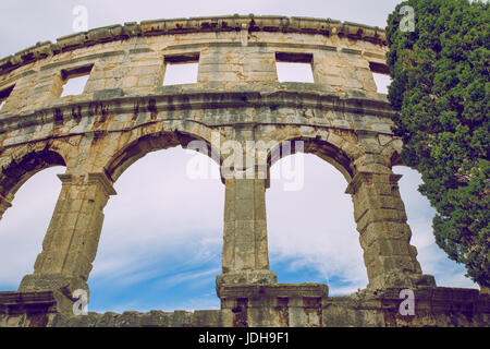 Pula Altstadt, Kroatien. 2016 Stockfoto