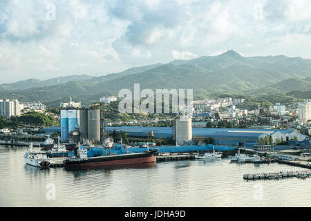 Gangwon-Do, Südkorea - 20. Juni 2017: Koreas Meer der East Sea Landschaft, Mukho Hafen Reisen Stockfoto