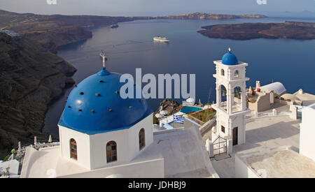 Griechenland, Cyclades, Santorini, Imerovigli, Anastasi Kirche, Stockfoto