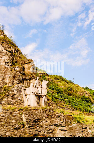 Denkmal von Richard Lionheart in der Nähe von Dürnstein, Wachau, Österreich; Denkmal von Richard Löwenherz Nahe Dürnstein Stockfoto