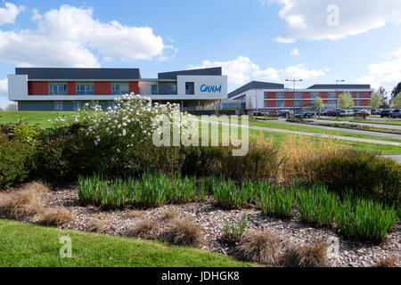 Krankenhaus Nord Mayenne Health Center, Mayenne Stadt (nördliche Mayenne, Land der Loire, Frankreich). Stockfoto