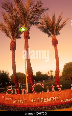 Sun City in Arizona Zeichen Stockfoto