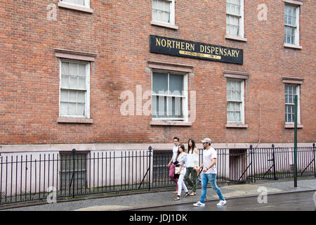 Nord Apotheke, historische Gebäude in Greenwich Village in New York City Stockfoto