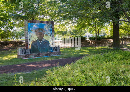 Cambridge, Maryland - Harriet Tubman Memorial Garden. Tubman entgangen Sklaverei in diesem Bereich im Jahr 1849, aber immer wieder zurück, um andere Sklaven fl helfen Stockfoto