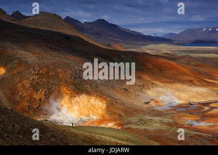 Island, Krysuvik-Seltun, geothermische Gebiet, Europa.            , Insel, Geothermalgebiet, Europa. Stockfoto