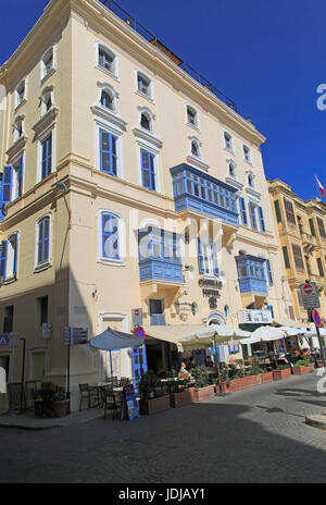 Castille Hotel Gebäude im Zentrum der Stadt von Valletta, Malta Stockfoto