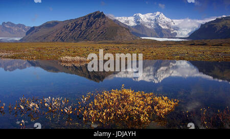 Island, Landschaft im Nationalpark Skaftafell, Insel, Landschaft Im Skaftafell Nationalpark Stockfoto