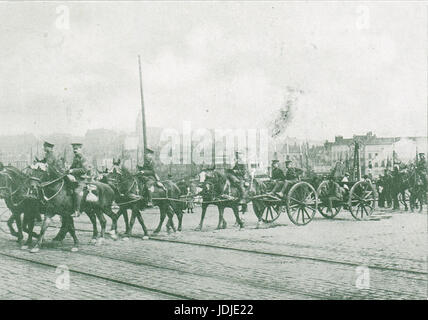 Erste Einheiten der British Expeditionary force in Boulogne, Frankreich 1914 Stockfoto