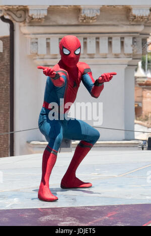 Rom, Palazzo Fendi, Photocall Film "Spider-Man: Homecoming". Auf dem