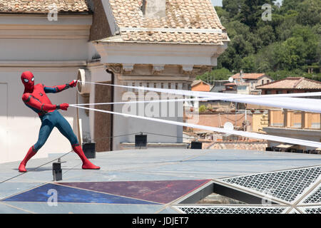 Rom, Palazzo Fendi, Photocall Film "Spider-Man: Homecoming". Auf dem