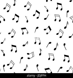 Abstrakte nahtlose Hintergrund mit Musik Zeichen. Stock Vektor
