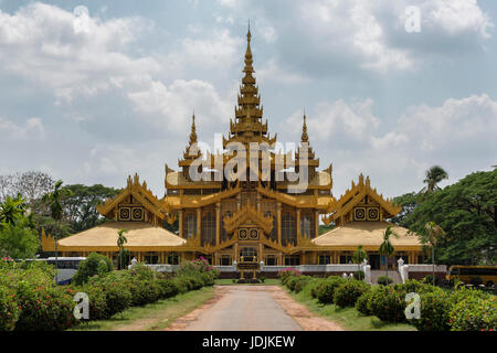 Kanbawzathadi Palace ist ein Palast in Bago, Myanmar. Der ursprüngliche Palast für König Bayinnaung 1556 Stockfoto