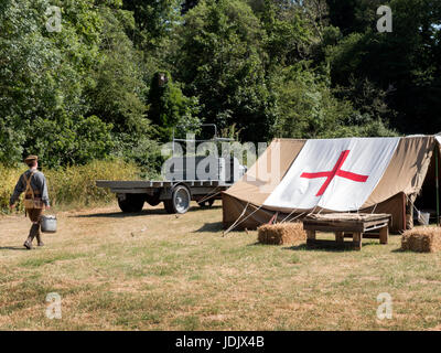 Militär re Erlass Risikogruppen Quex Park militärische zeigen Birchington Kent 17.06.2017 Stockfoto