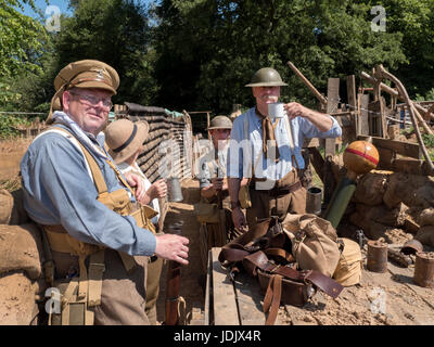 Militär re Erlass Risikogruppen Quex Park militärische zeigen Birchington Kent 17.06.2017 Stockfoto