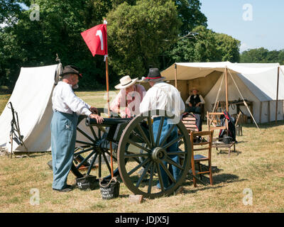 Militär re Erlass Risikogruppen Quex Park militärische zeigen Birchington Kent 17.06.2017 Stockfoto