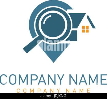 Startseite Suche logo Stock Vektor