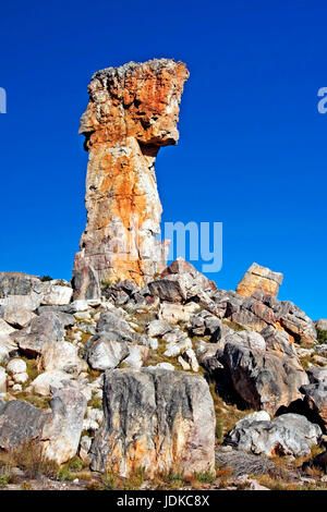 Felsformationen, Malteser Kreuz Wandern, Afrika, Berg Ceder, Felsformationen, Malteserkreuz Wandern, Afrika, Cederberge Stockfoto