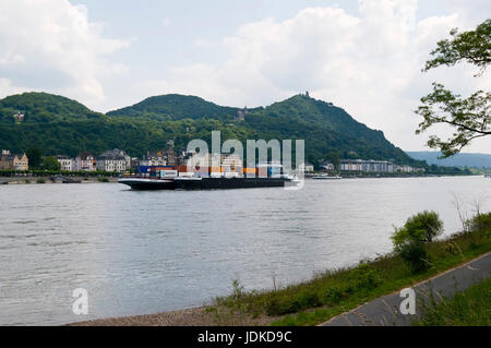 Europa, Deutschland, Nordrhein-Westfalen, des Königs Winter, Dragon es Rock in der Natur zu reservieren, Siebengebirge, Europa, Deutschland, Nordrhein-Westfalen, Stockfoto