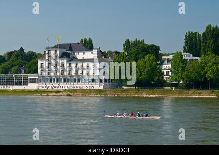 Europa, Deutschland, Nordrhein-Westfalen, Bonn, Bad Godesberg, Rhein Hotel Dreesen, Beispiel für die Hotel-Konstruktionen auf dem Rhein von 1894, Europ Stockfoto
