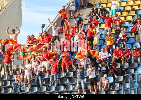 Bydgoszcz, Polen. 20. Juni 2017. UEFA European U21-Fußball-Europameisterschaft, Serbien und Mazedonien; Mazedonien-fans Credit: Action Plus Sport Bilder/Alamy Live News Stockfoto