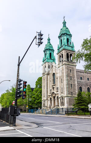 Montreal, Kanada - 26. Mai 2017: Universale Kirche Sainte Catherine ulica in Sainte Marie Nachbarschaft in Stadt in der Region Quebec Stockfoto